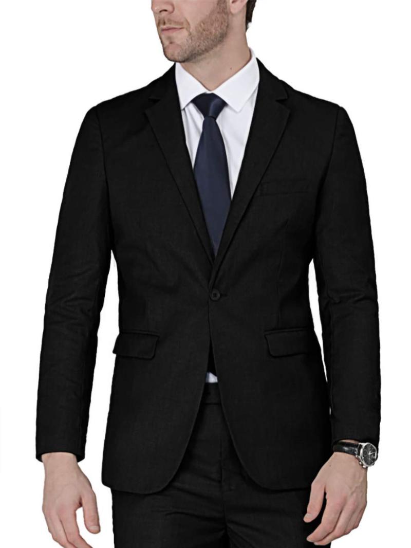

Men' Suits & Blazers Classic Business For Men Slim Fit 2 Piece Jacket Pants Set Formal Groom Wedding One Breasted Tuxedo Male Office Blazer, Black