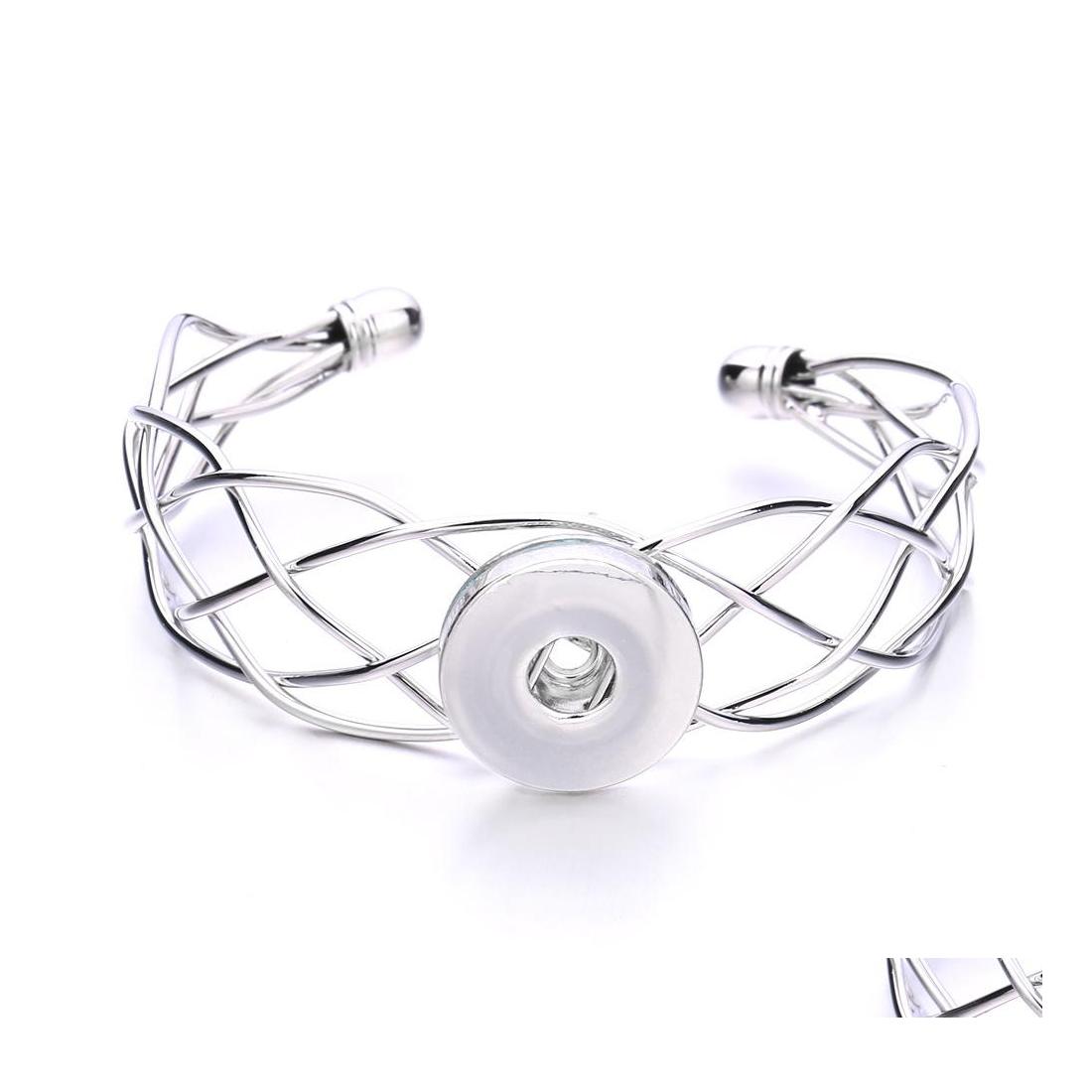 

Cuff Colorf Sier Color 18Mm Snap Button Charms Bracelet Bangle For Women Supplier Yydhhome Drop Delivery Jewelry Bracelets Dhu4X