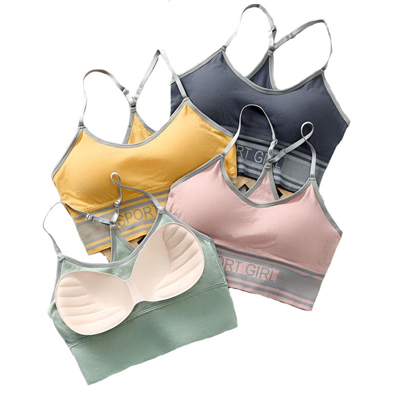 

Bras Women Yoga Sport Bra Girls Shockproof Sexy Back Sports Breathable Athletic Fitness Running Gym Vest Tops Sportswear, Black