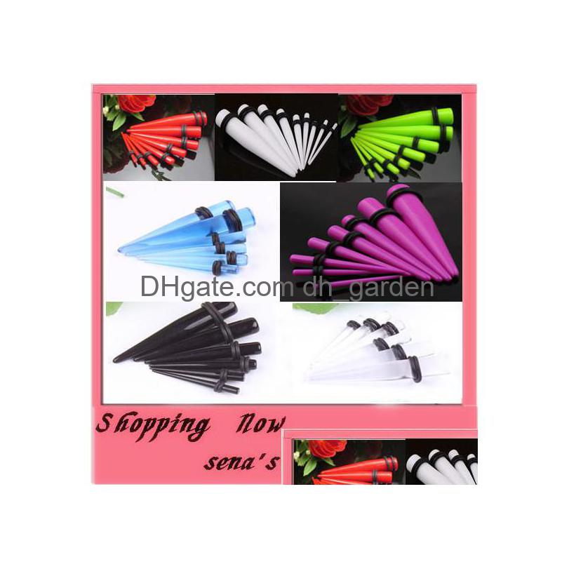 

Plugs Tunnels Mix 1.66Mm 100Pcs Black Fake Cheater Acrylic Ear Expander Taper Plug Earring Stretcher Body Jewelry Drop Deli Dhgarden Dhquh