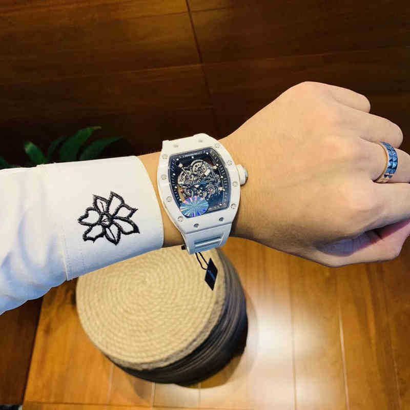 

Richa Milles Rm055 White Ceramic automatic Mechanical watch fully Hollowed out design, Customize