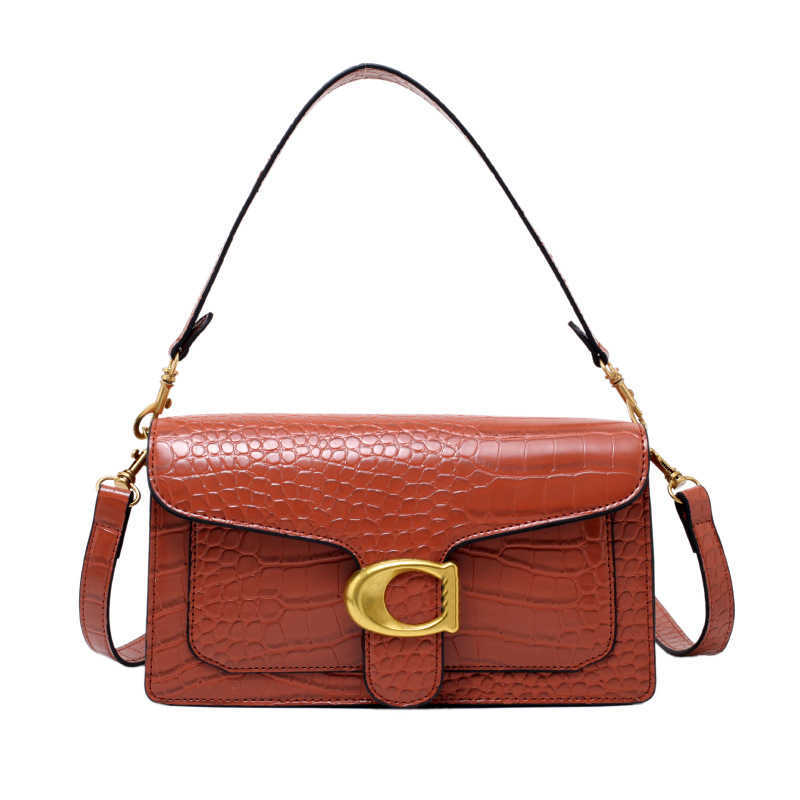 

luxury Bag Baguette crocodile Pattern women shoulder Square Bag Messenger Bag luxurys handbags armpit bags 230201, Red--crocodile