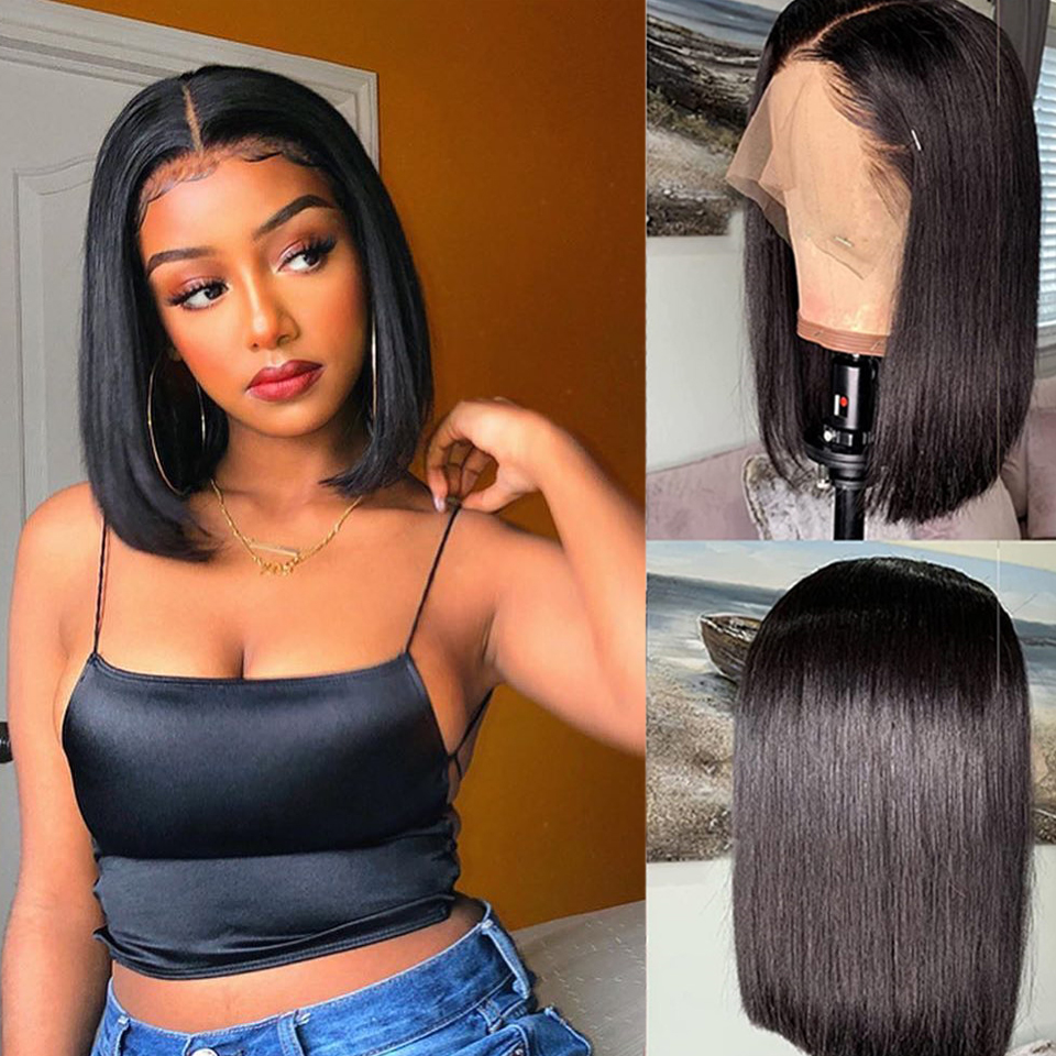 

Bob Wig Lace Front Human Hair Wigs For Women Short Wigs Human Hair Closure Wig Bone Straight Hd Lace Frontal Wig, Others color