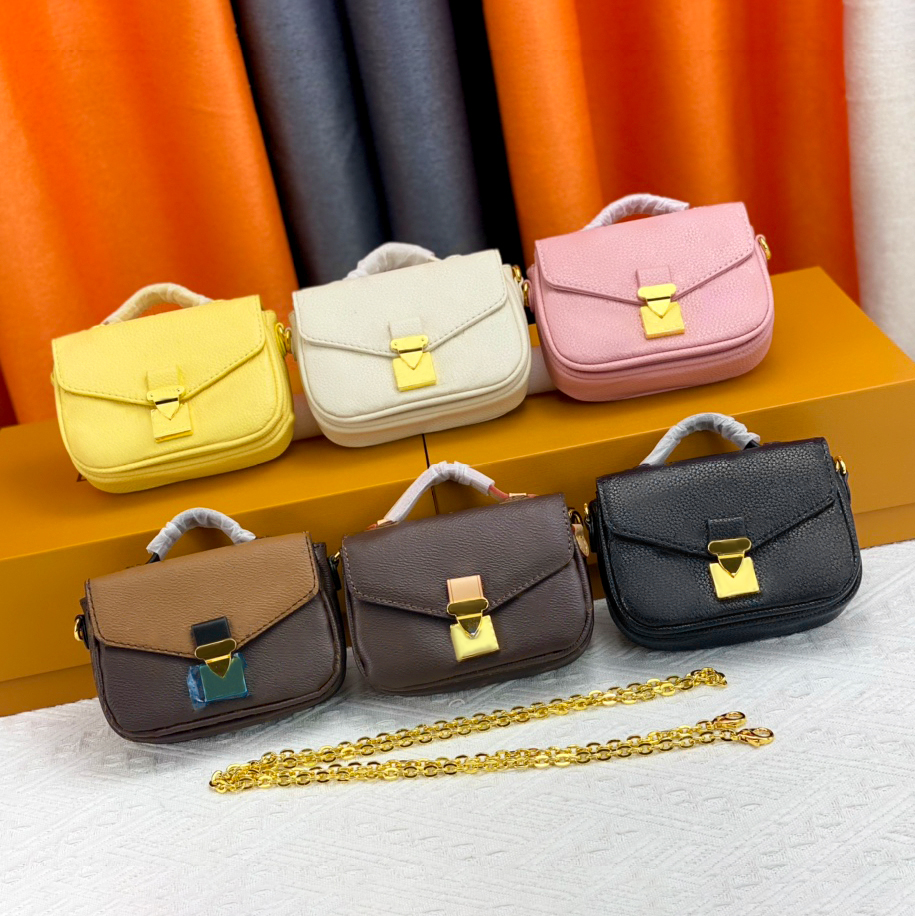 

Luxury micro metis M81267 pochette Chain bag louvis Genuine leather clutch handbag Designer Women's mens purses small top handle shoulder tote crossbody Lock Bags, Yellow