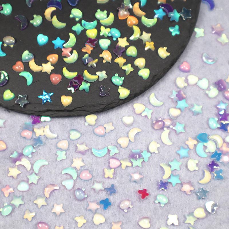 

Nail Art Decorations 50pcs Trendy Kawaii Butterfly/Moon/Love/Pentagram Jewelry 3D Charms Glitter Resin For Accessories