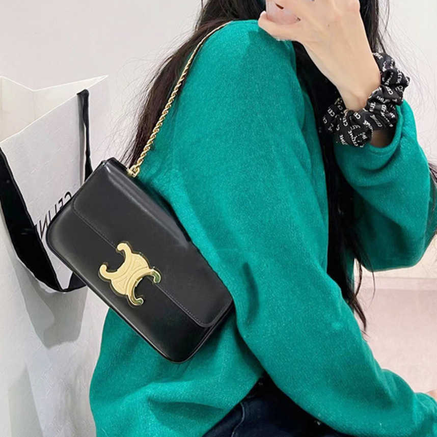 

Fashion Design Women Shoulder Bags chain underarm texture small shoulder bag women Ladies Bag 56%off Discount Female Handbags Purse, Black chain clause