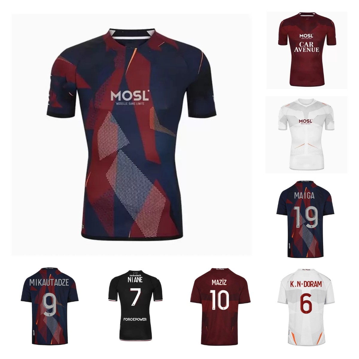 

22 23 FC METZ Soccer Jerseys MIKAUTADZE JALLOW NIANE 2022 2023 maillot de foot MAZIZ UDOL YADE JOSEPH DANLEY SABALY home away 3rd VAGNER BOULAYA NIANE football shirts