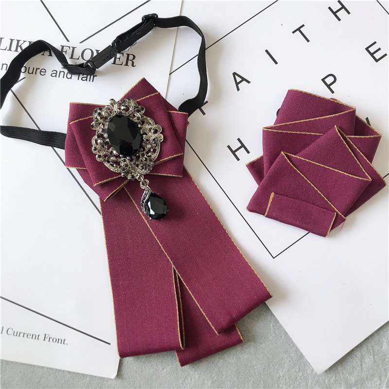 

Bolo Ties Men Women Ribbon Bow Tie Pocket Square Set Wedding Suit Party Shirt Crystal Necktie Alloy Bowtie Gift Handkerchiefs 230217