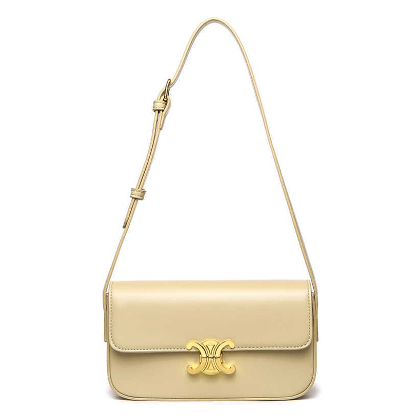 

Women Underarm Versatile Simple Buckle Small Square One Shoulder Handbag Luxury Designer bags Purse Messenger Bag, Yellow6