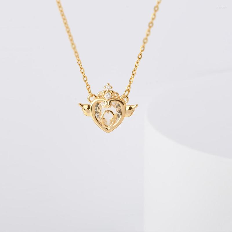 

Chains Anime Moon Stainless Steel Pendant Necklace For Women Virgin Girls Accessories Cute Fashion Necklaces 2023 Woman