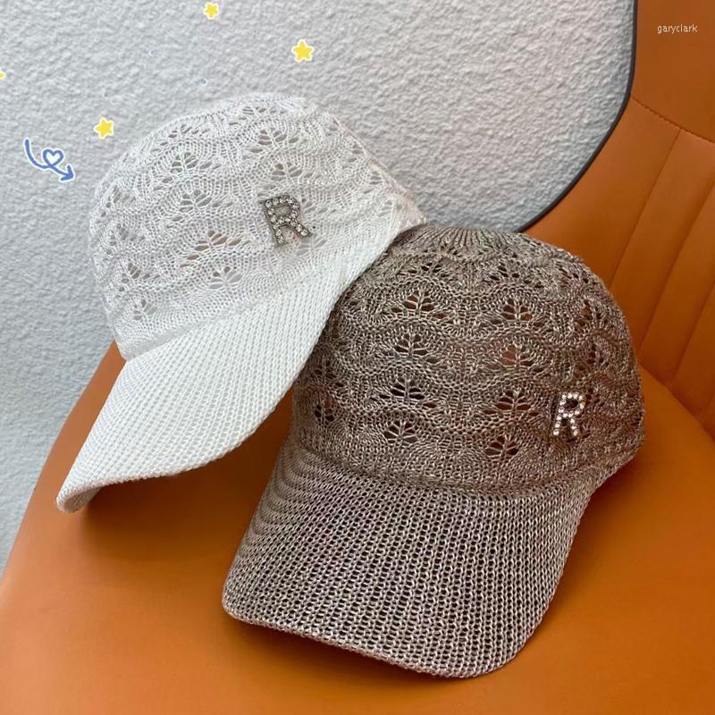 

Ball Caps Summer Women Baseball Cap Fashion Letter R Girls Snapback Hats Breathable Female Mesh Sun Hat Visor Casquette, White