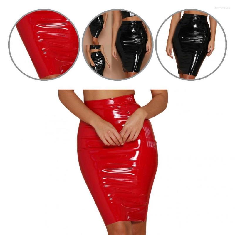 

Skirts Sheath Skirt Clothes Mini Clubwear Great Smooth Lady, Red