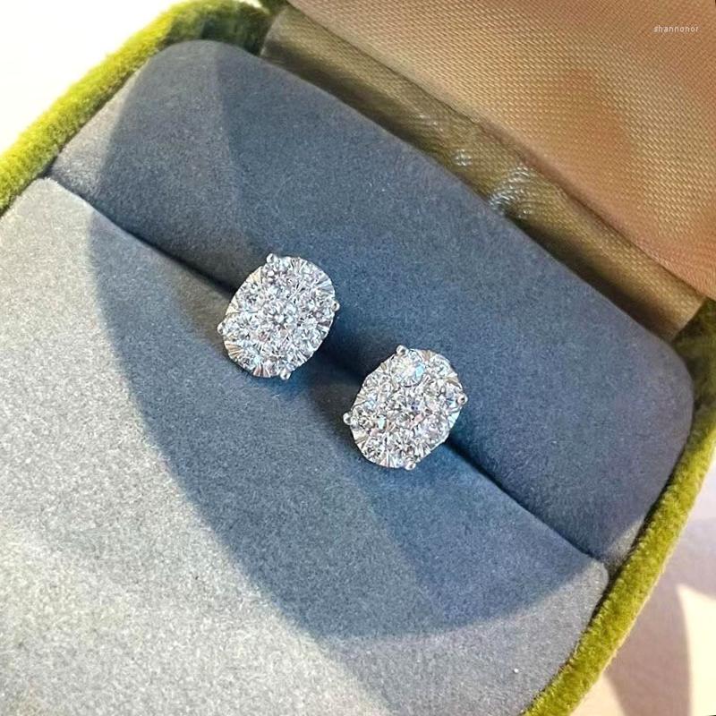 

Stud Earrings CAOSHI Delicate Design Female With Dazzling Zirconia Fashion Jewelry Oval Shaped Trendy Accessories Gift