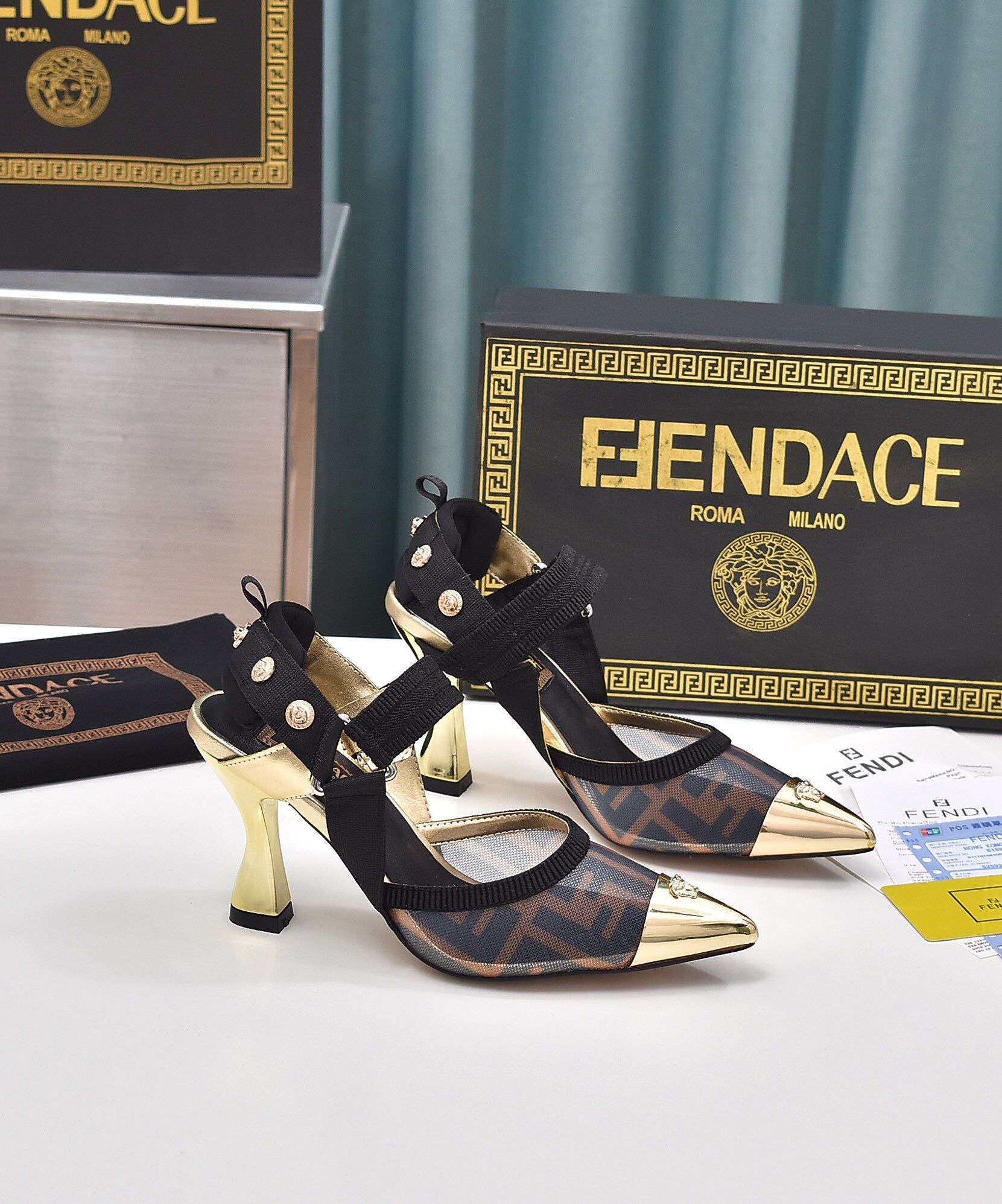 Sandales d'←t← chaudes designer f←minins clout←s talons hauts t F↑te de sc│ne Sexy Lace Office Chaussures