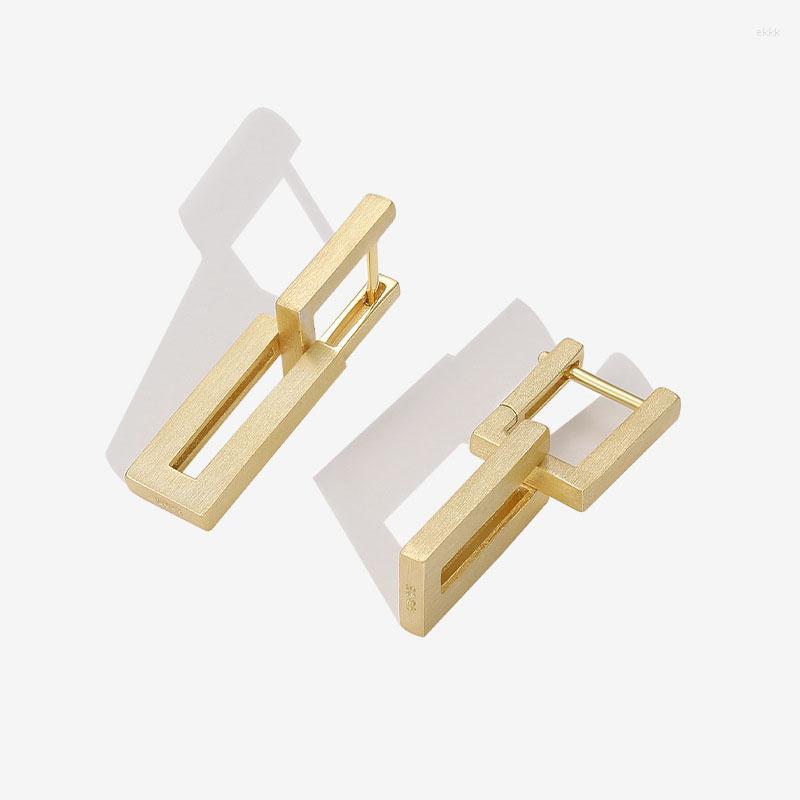 

Dangle Earrings Silvology Real 925 Sterling Silver Rectangle Matte Long Drop Earring For Women Minimalist Fashionable Aesthetics Jewelry