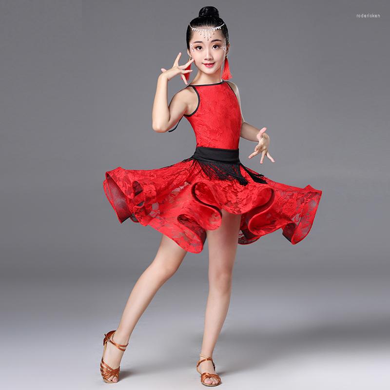 

Stage Wear Latin Dance Clothing Practice Professional Competition Skirt Winter 2023 Children 's Girls, Black