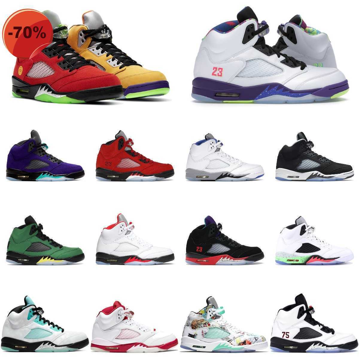 

Sandals Basketball Shoes new men 5s Raging Red 5 Stealth 2.0 What The jumpman White Cement Metallic International Flight Oreo mens retro Racer Blue, 5012