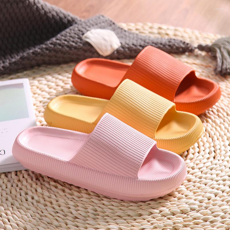 

Slippers Women Thick Platform Summer Beach Soft Mute EVA Anti-slip Shoes Bathroom Antislip Sole Slide Sandals Cloud, Black