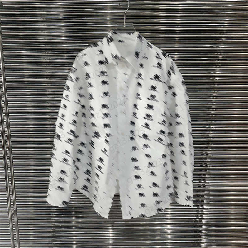 

Designer Blouse Shirts Brand Letter Print Lapel Long Sleeves Shirt Custom Button Irregular Hem Design Casual Tops Blouse For Women Elegant