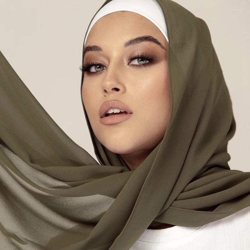 

Ethnic Clothing Plain Chiffon Hijab Femme Musulman Veil Shawls Islamic Turban Fashion Headscarf Turbans Wraps Scarves Bohemia Women Bandana