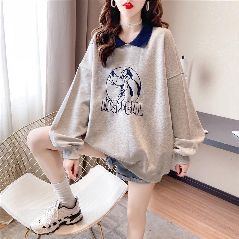 

Women's Hoodies & Sweatshirts Autumn Winter Women Sweatshirt Loose Slim Cartoon Print Fashion Pullover Casual Hooded Female Korean All-Match, 08