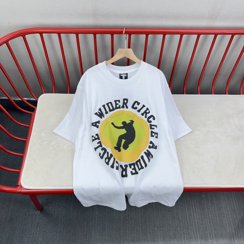 

23ss Spring Summer Puff Logo Tee T shirt Europe Hip Hop Skateboard Men Women Fashion Tshirt, White