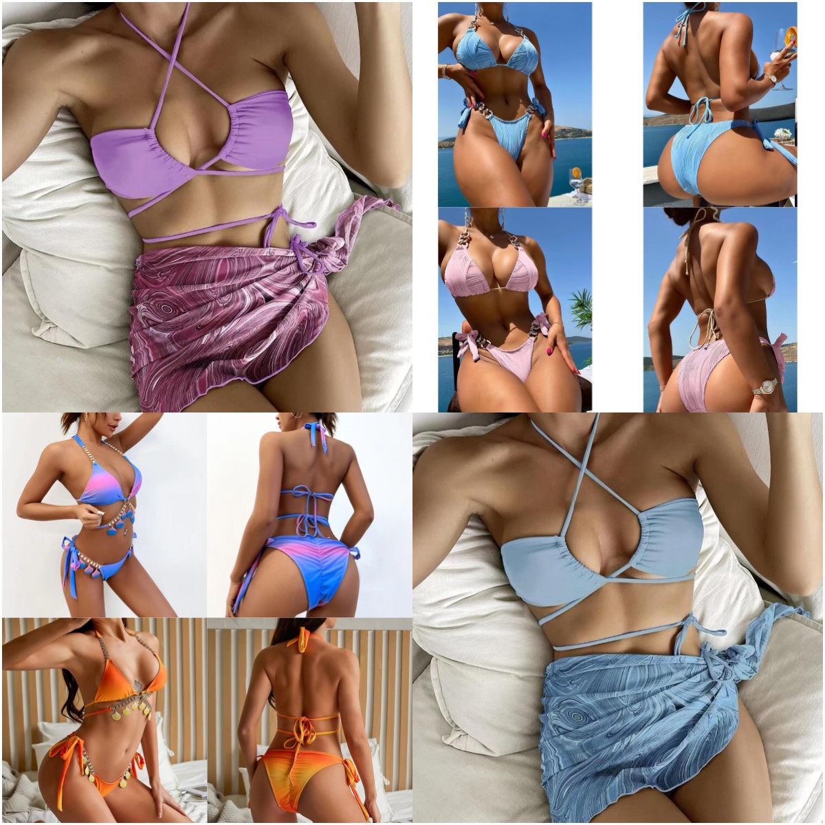 

Black Bikini Set Swimwear Women Print Swimsuit Push Up Polka Dots Bathing Suit Beachwear bathing suit for women 2 piece, 14