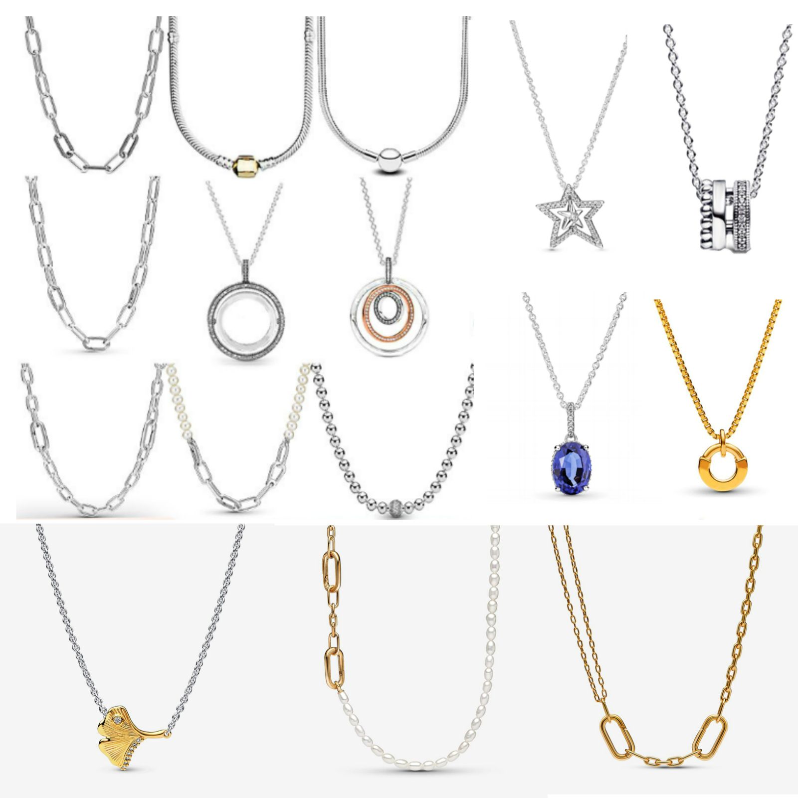 

Real 925 Sterling Silver Collection Fashion DIY Necklace for Pearl Charm Base Chain Women Necklace Jewelry Gift