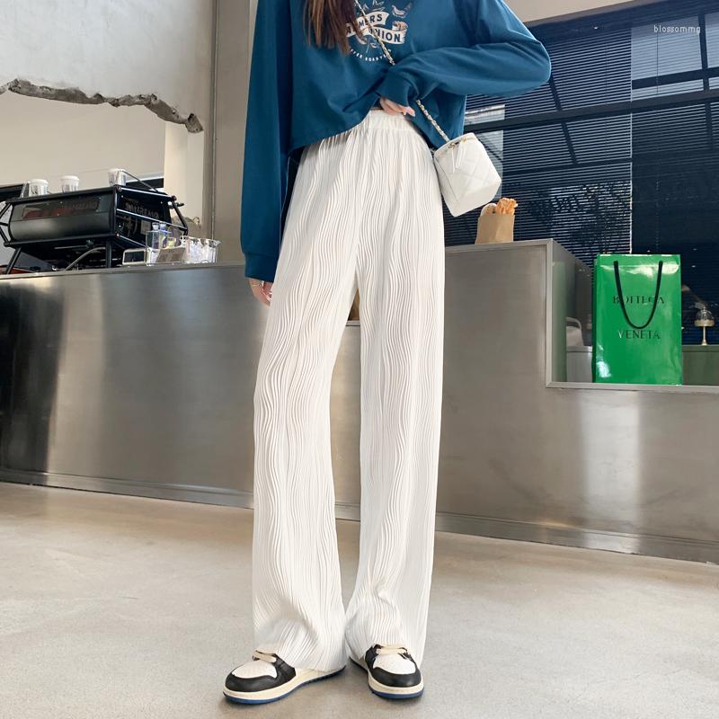 

Women' Pants 2023 Arrival Spring Summer Korean Style Women All-matched Ankle-length Casual Loose Elastic Waist Straight V44, Black
