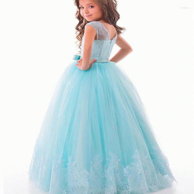 

Girl Dresses Elegant Flower Girls Lace Applique Sleeveless Tulle Fluffy Cute Princess Formal Evening Birthday Party Prom, Black