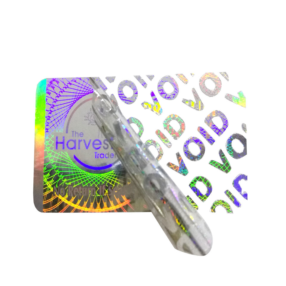 

Custom high quality tamper evident 3d void hologram label sticker