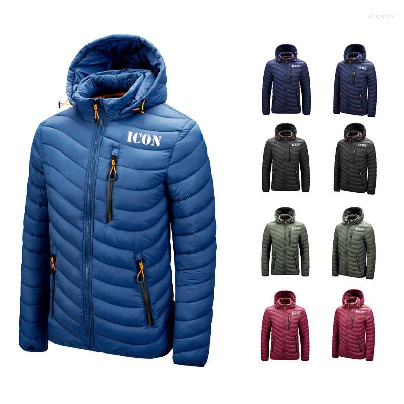 

Men's Down Men Winter Jacket Ultra Light Hooded Jackets Coats Coat Warm Mens Overcoat, Black