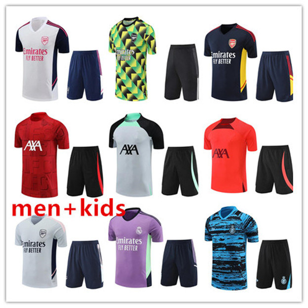 

PEPE SAKA Arsen Short sleeve Football soccer tracksuit 22 23 Madrids tracksuit training suit ODEGAARD THOMAS TIERNEY SMITH ROWE Transport Men Kids kit, 04
