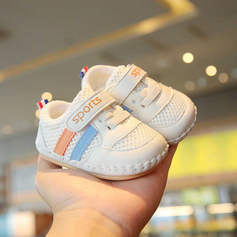 

Spring and Autumn -1-year-old Baby Soft Soled Walking Shoes Chil1en's Breathable Mesh Shoes 3-6-10 1h Old Chil1en's Shoes, A66 orange