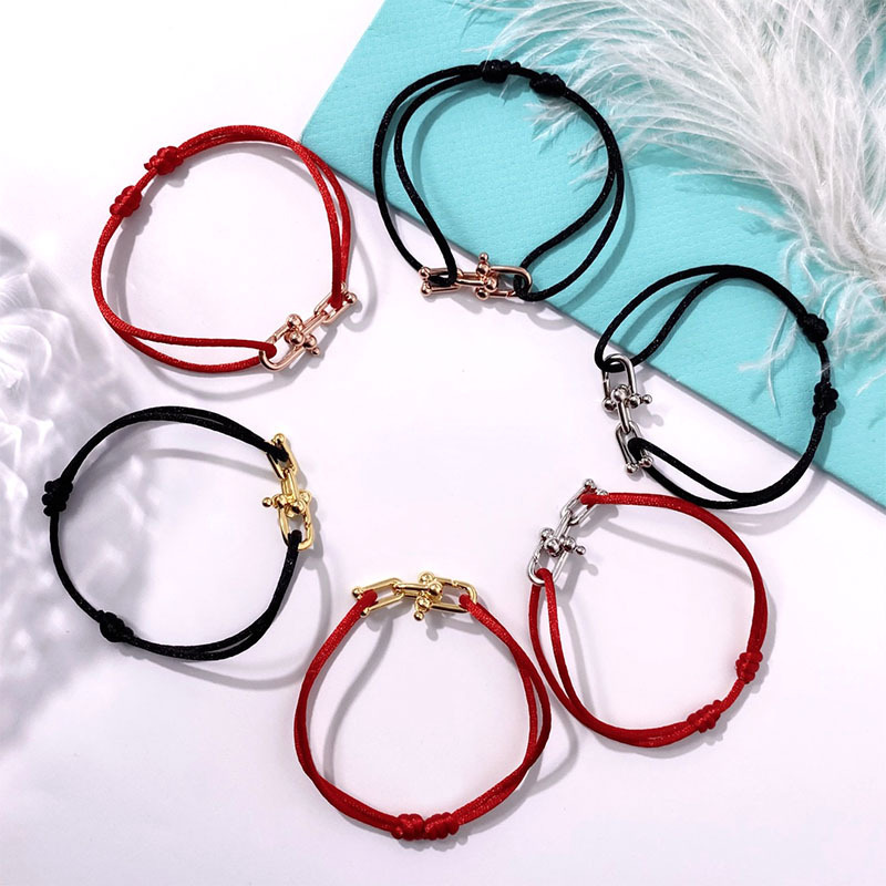 

Memnon HardWear U-Shape Lucky Leather Bracelets Adjustable Bamboo Knot Style Hand-woven Lovers' Bracelet