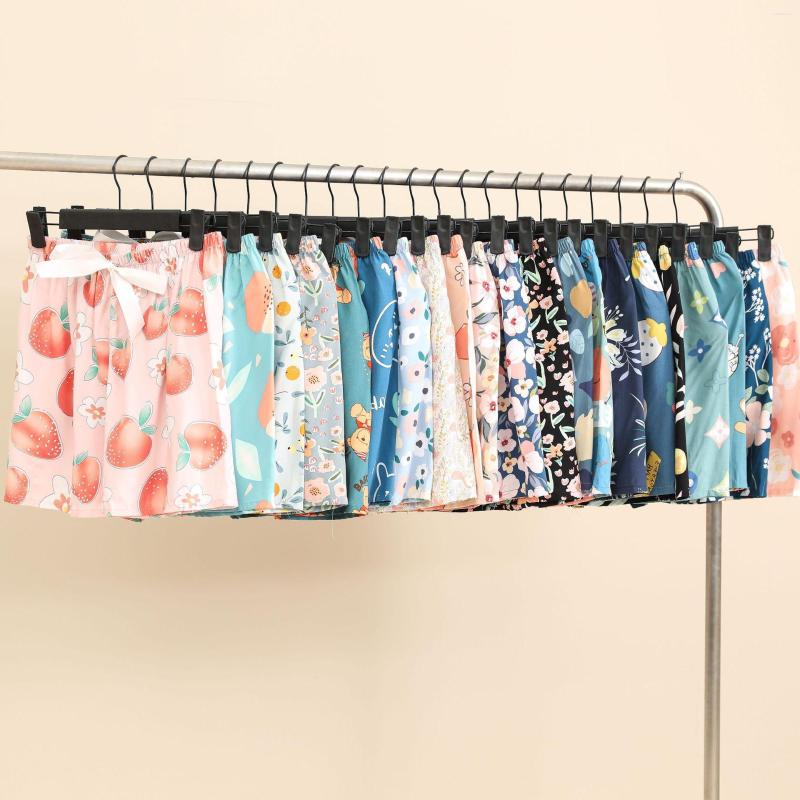 

Women's Sleepwear Cotton Silk Shorts Women's Summer Japanese Flower Thin Rayon Large Casual Pajama Pants, 12