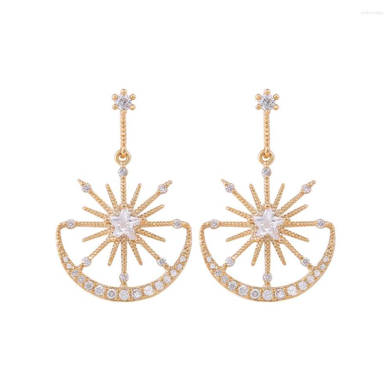 

Dangle Earrings South Korea Shining Star Zircon Female Exquisite High-end Net Red Ear Pin 2023 Fashion Jewelry Party Birthday Gift