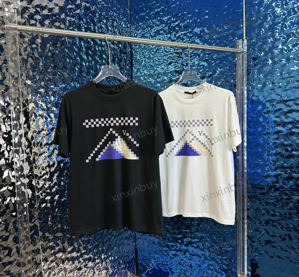 

xinxinbuy Men designer Tee t shirt 23ss Paris mountain Letters print short sleeve cotton women white black Beige XS-2XL