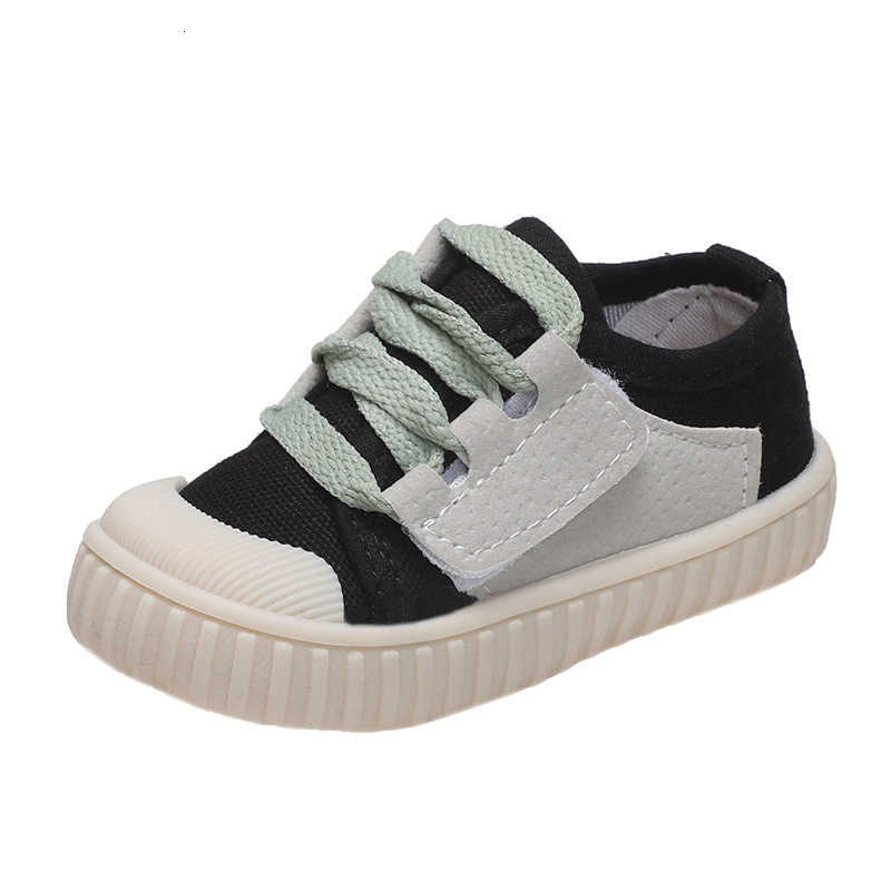 

Chil1en's Canvas Shoes Spring and Autumn Boys' Baby Shoes Small Chil1en's Shoes Single Shoes Soft Bottom Biscuit Shoes Girls' Board Shoes, Black2