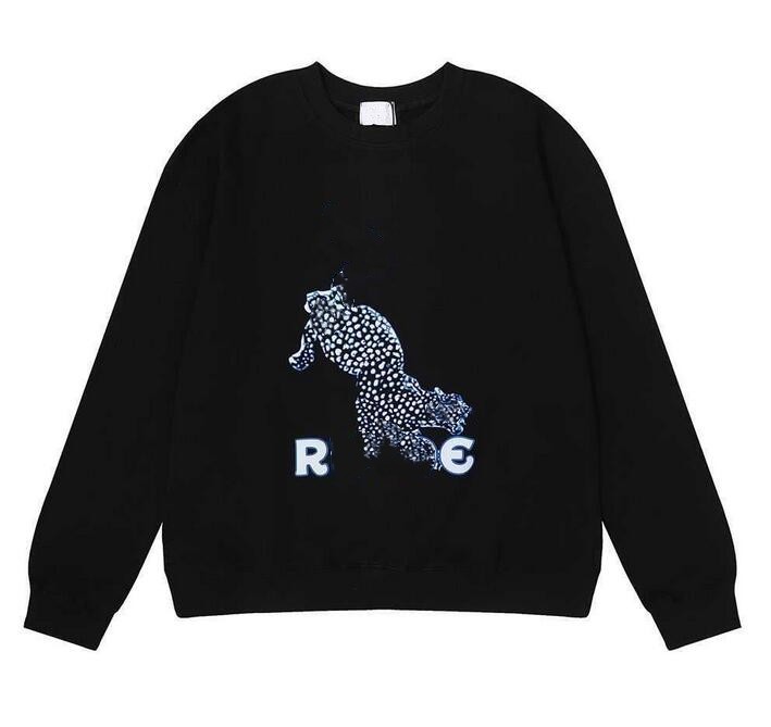 

Designer RhudeS Mens Hoodie Rhudes Hoody Hooded Sweatshirt Felpa Uomo Niche Fashion Brand Sudadera Autumn Winter Long Sleeve Round Neck Pullover Bottoms D8DE