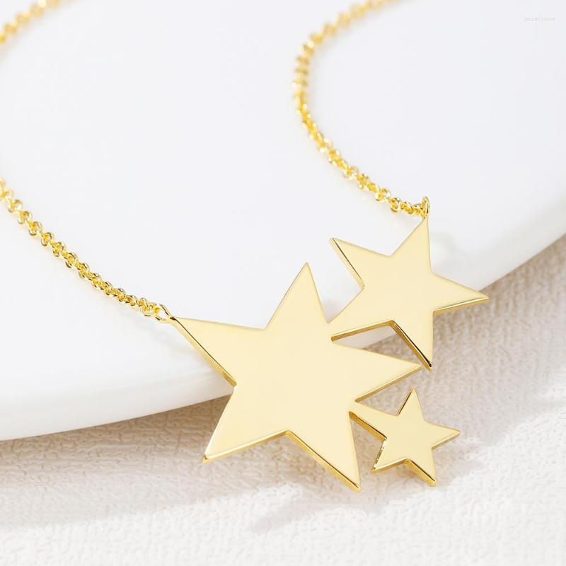 

Chains Fashion Gold Color Star Necklaces For Women Sweet And Cute Pendant Choker Creative Jewelry Gift