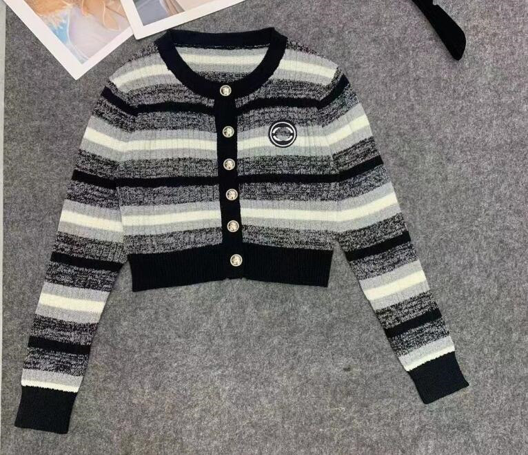 

spring Womens Sweaters stripe women sweater Knitted designer cardigan Women's Clothing
