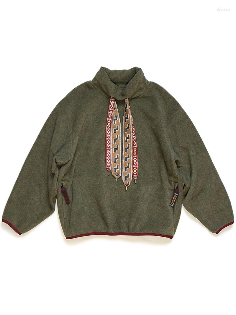 

Men' T Shirts KAPITAL Solar System Leisure Time Colour Streamer High Collar Shaking Grain Socket Sweater, Black