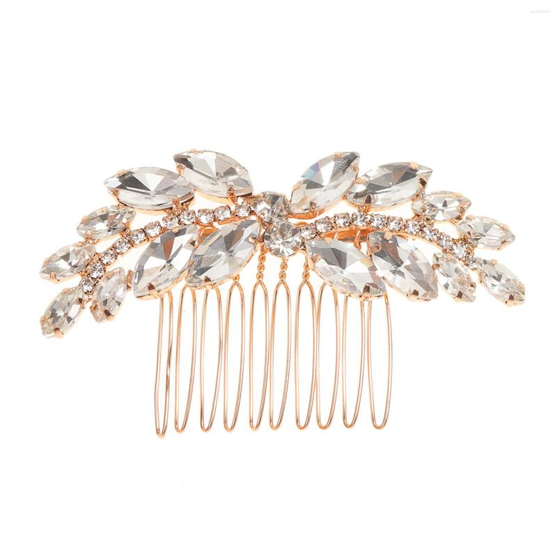 

Headpieces Bride Hair Side Comb Clips Tiara Messy Bun Maker With Sparkling Rhinestones For Princess Party Favors Accessories TUE88
