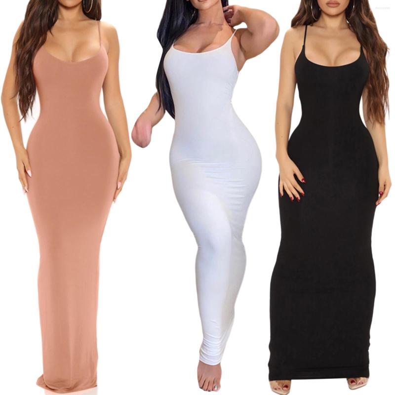 

Casual Dresses Kayotuas Women Dress Spaghetti Strap Daily Leisure Bag Hip Skinny Bodycon Ladies Korean Fashion Streetwear Vintage Clothes