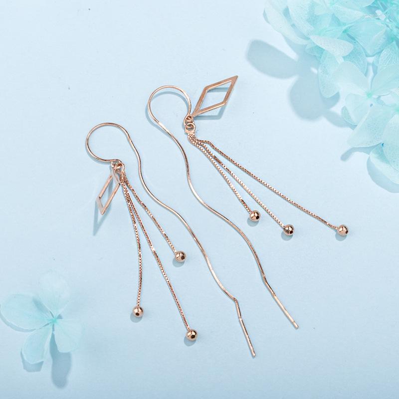 

Stud Earrings 2023 S925 Sterling Silver Long Diamond Personality Fashion Geometric Square Earring
