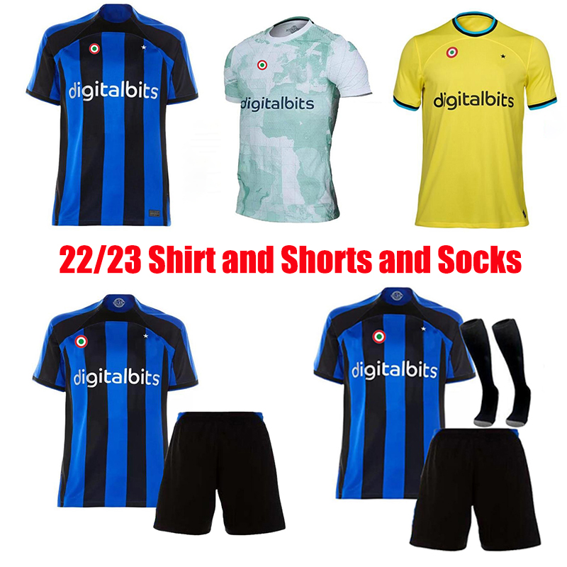 

22 23 soccer jerseys 22 23 Inter BARELLA VIDAL LAUTARO ERIKSEN ALEXIS DZEKO CORREA football shirt 2022 2023 Milan Home Away Third men Top Kit Mens Adult kids kit, Third with serie-a badge