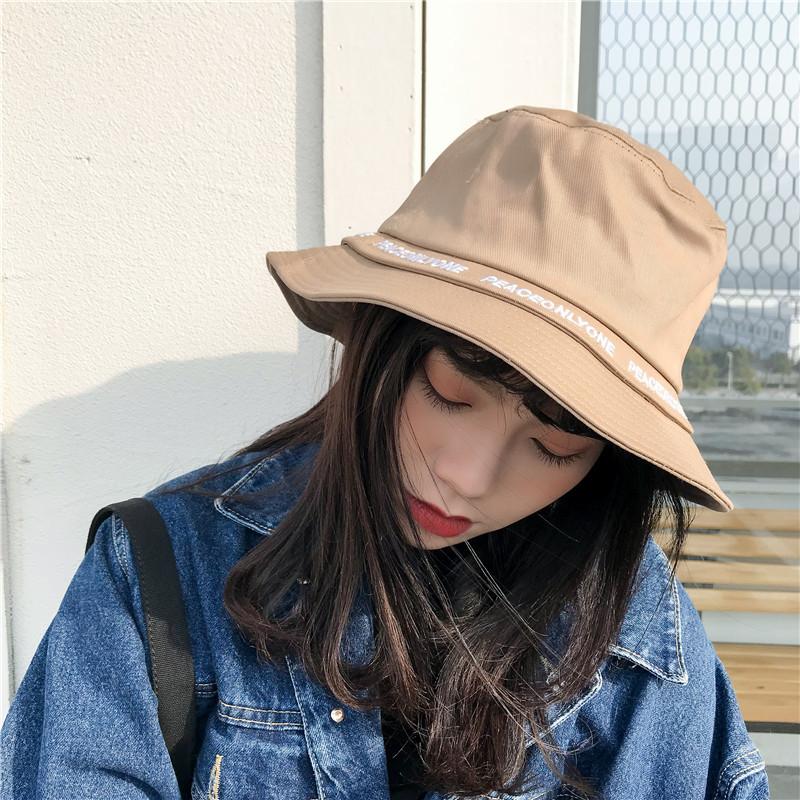 

Wide Brim Hats Summer 2023 Fashion Women Bucket Hat Black White Letter Embroideried Couple Casual Harajuku Brand Snapback Caps