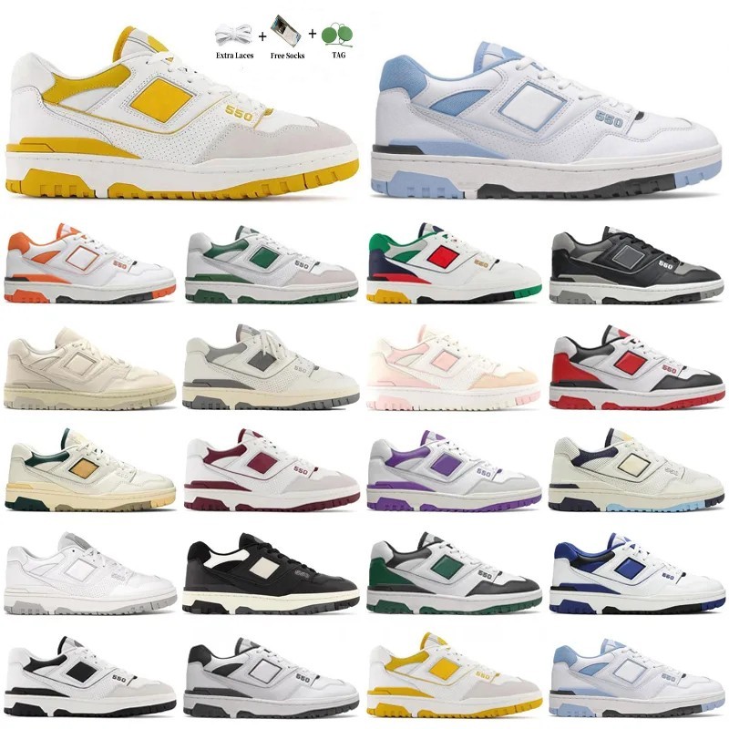

Designer 550 550S casual shoes Silver Birch White Green Grey Sea Salt Black Pink UNC Panda Auralee Rich Paul Navy Blue Mens Womens Sneakers Outdoor Sports Trainers