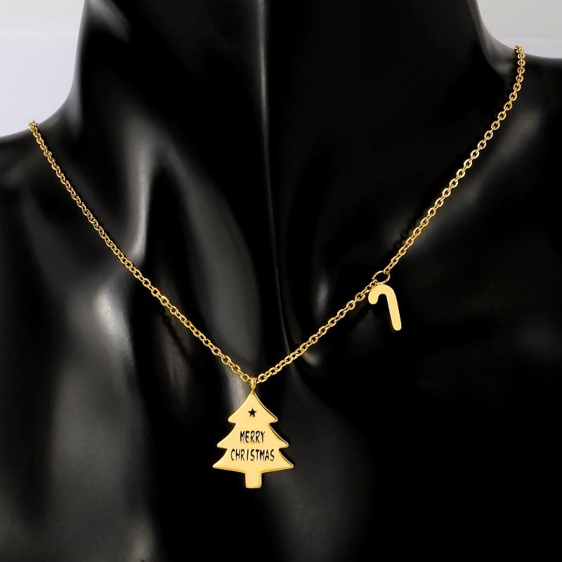 

Chains Merry Christmas Necklace Stocking Charm Pendant For Women Man Jewelry Gift